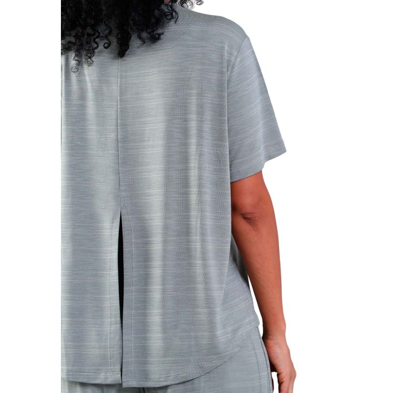 Blusa Feminina Abertura nas Costas Manga Curta