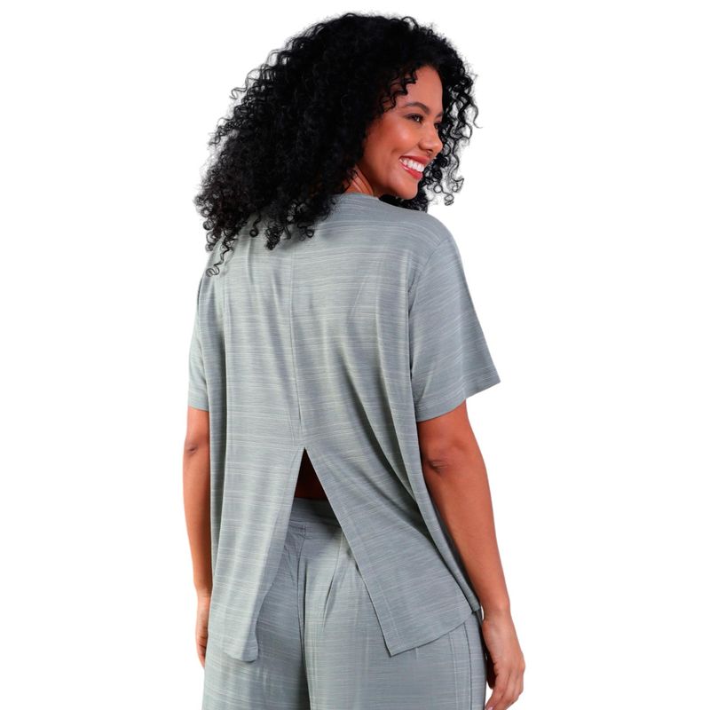 Blusa Feminina Abertura nas Costas Manga Curta