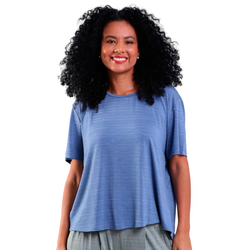 Blusa Feminina Abertura nas Costas Manga Curta