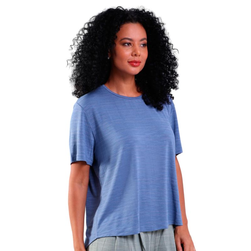 Blusa Feminina Abertura nas Costas Manga Curta