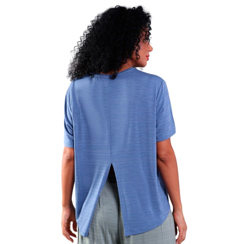 Blusa Feminina Abertura nas Costas Manga Curta