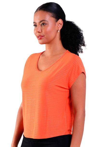 Blusa Feminina Manga Curta Decote U