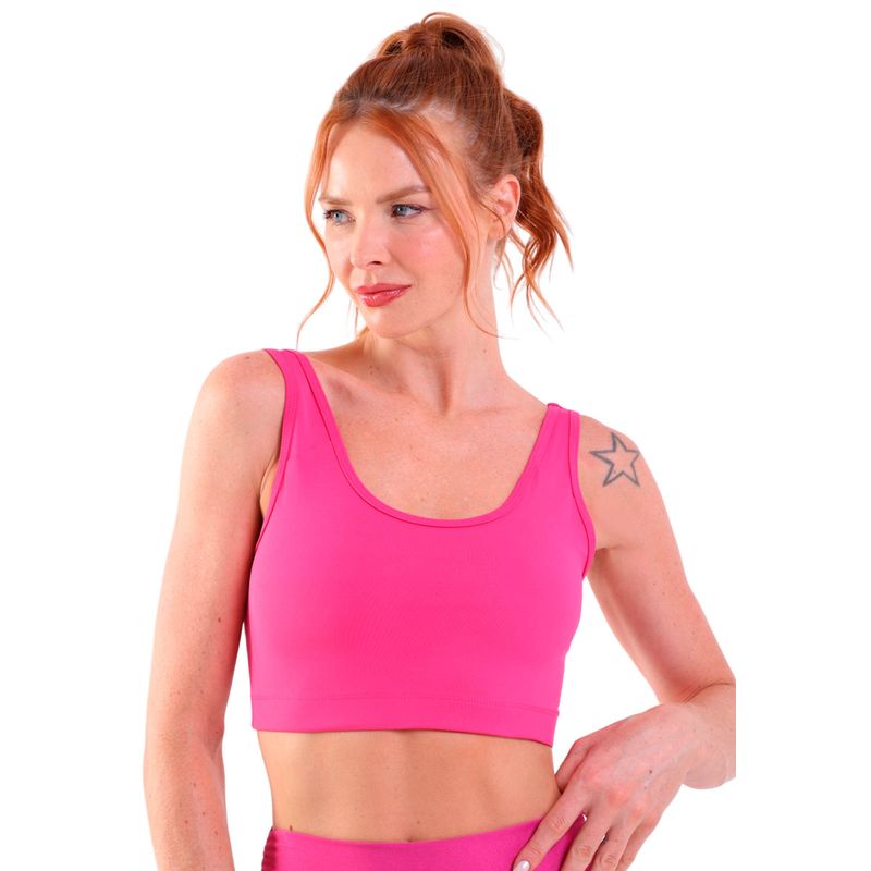 Top Fitness Sem Bojo Regata com Recorte Compress