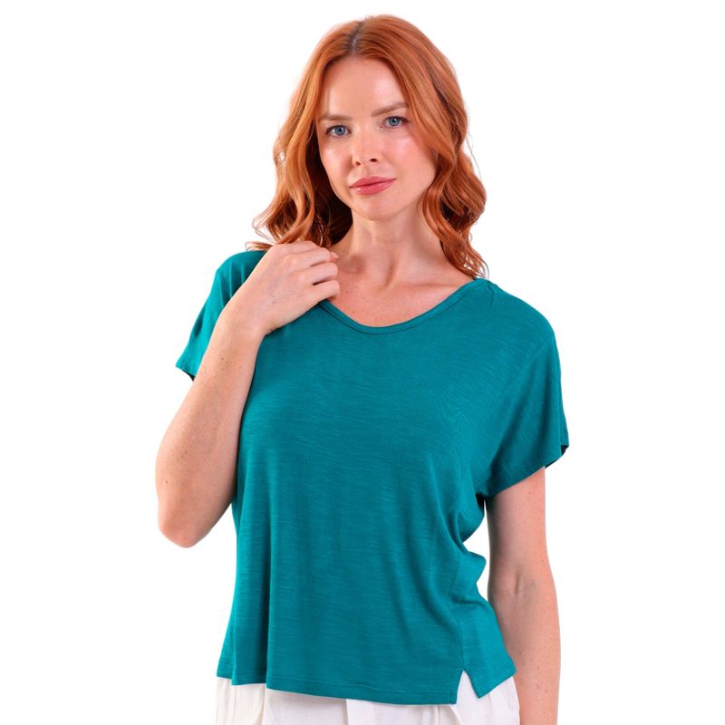Blusa Feminina Manga Ampla Curta