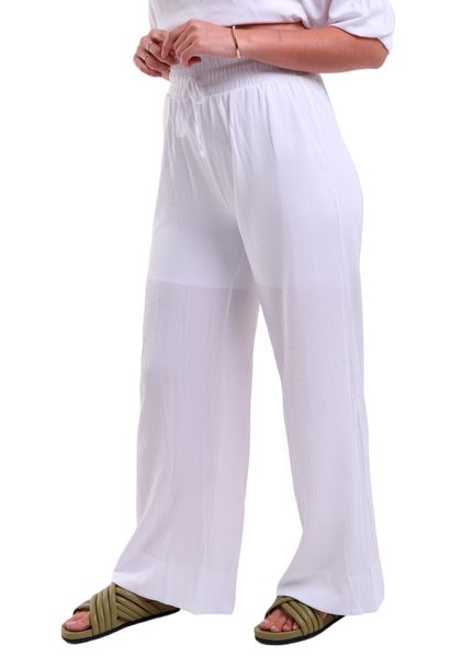Calça Giverny Pantalona Com Bolsos Branco