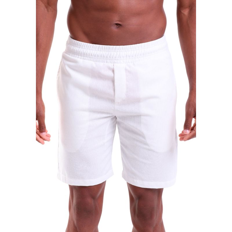 Bermuda Masculina Linho Com Bolsos