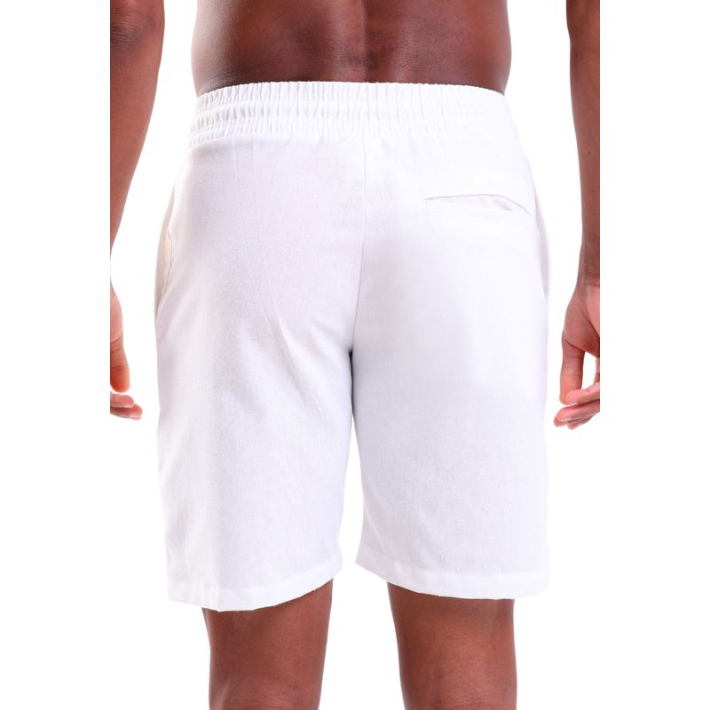Bermuda Masculina Linho Com Bolsos