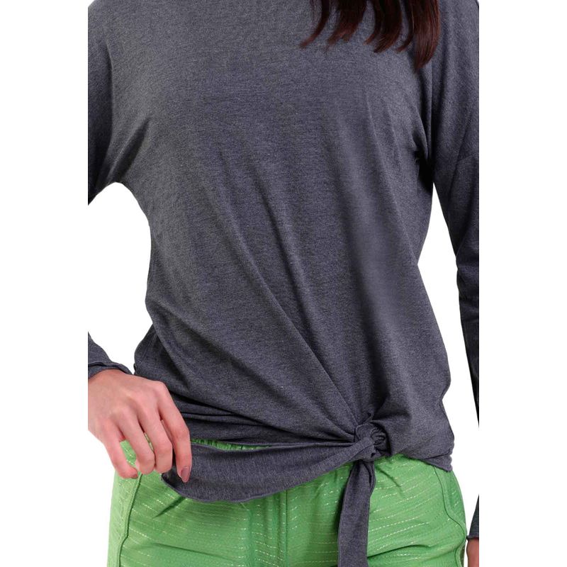 Blusa Feminina Manga longa com Laço Visco