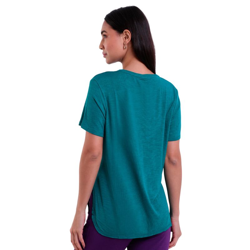 Blusa Feminina Manga Curta Básica Visco Mullet