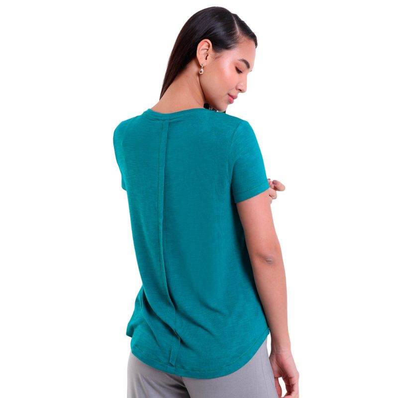 Blusa Mullet Feminina Manga Curta