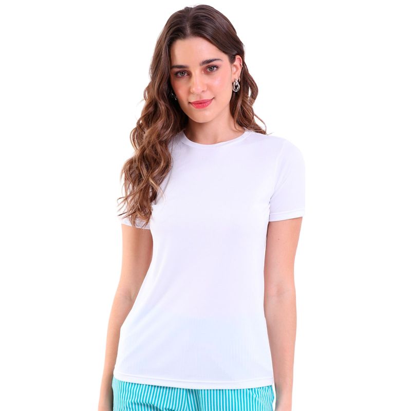 Camiseta Feminina Manga Curta Poliéster