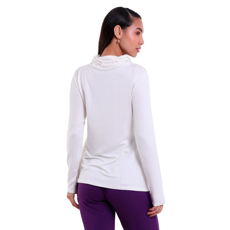 Blusa Feminina Manga Longa Gola Alta Visco