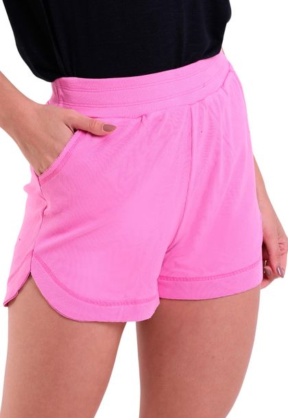 Shorts Feminino Básico Canelado Com Bolso