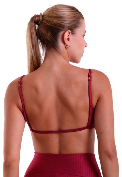 Top Fitness Zig de Alcinha Franzido