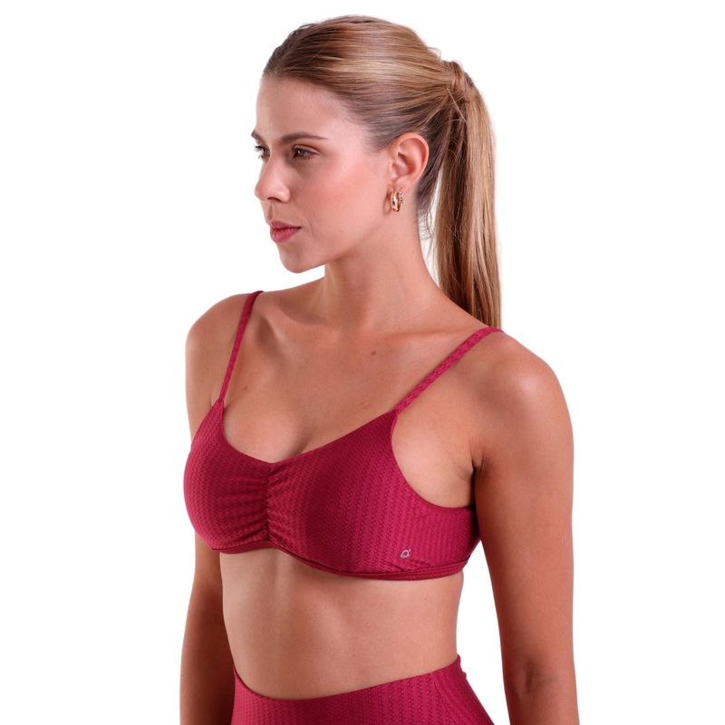 Top Fitness Zig de Alcinha Franzido