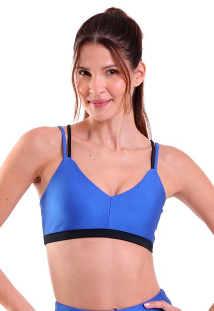 Top Trilobal Sport Dupla Face Bicolor