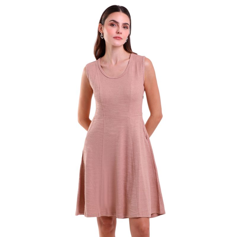 Vestido Curto Regata Atoalhado com Bolso