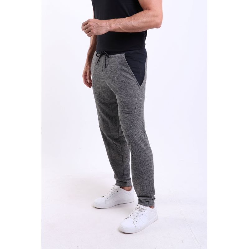 Calça Moletom Head Boca Reta Mescla com Preto