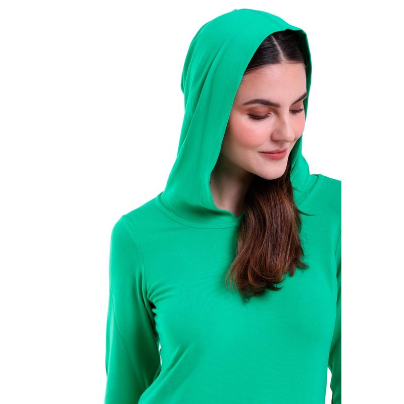 Blusa Feminina Manga Longa Com Capuz e Bolso