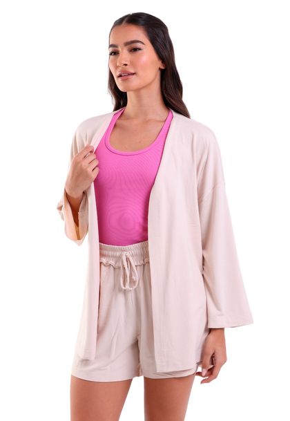 Kimono Feminino Manga 3/4 sem Amarração