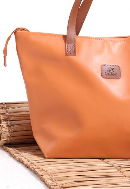 Bolsa Dexter com Zíper Camelo