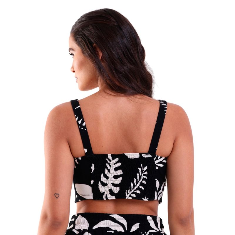 Cropped Feminino de Alcinha Adão Black
