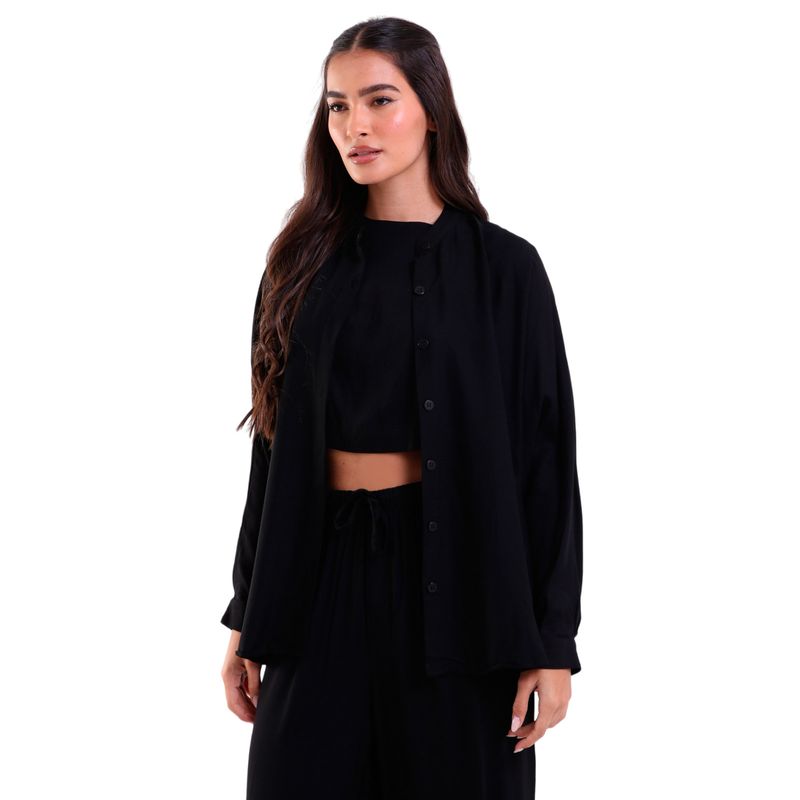 Camisa Feminina Heavy Twill Oversized Manga Longa