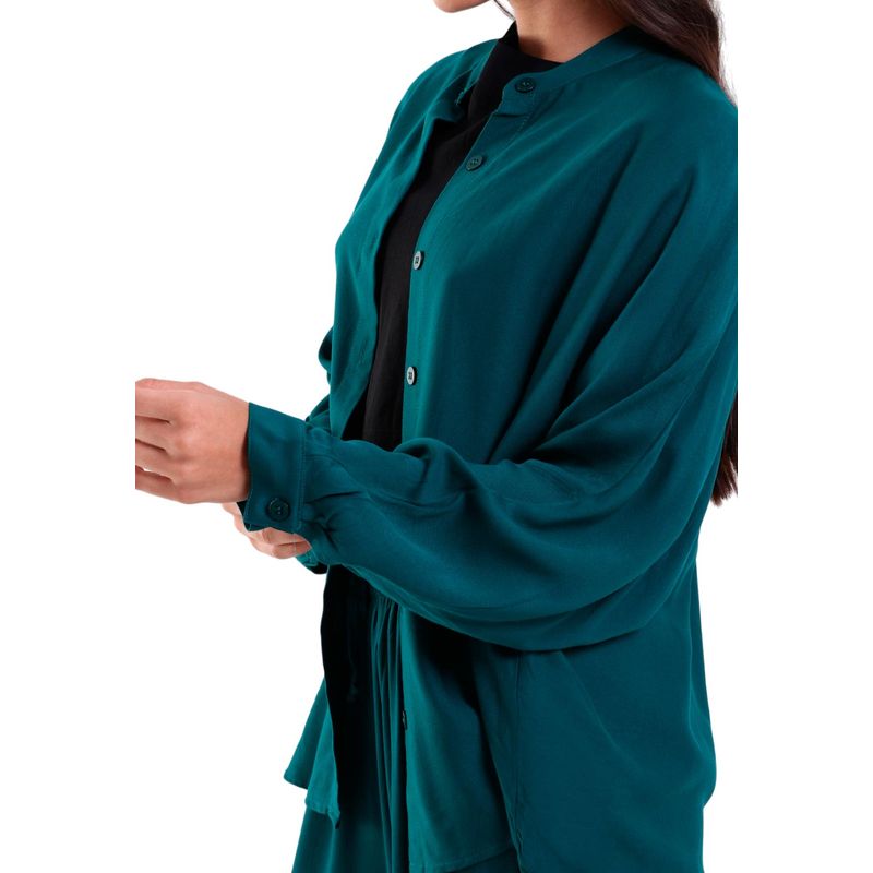 Camisa Feminina Heavy Twill Oversized Manga Longa