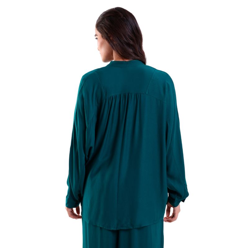 Camisa Feminina Heavy Twill Oversized Manga Longa