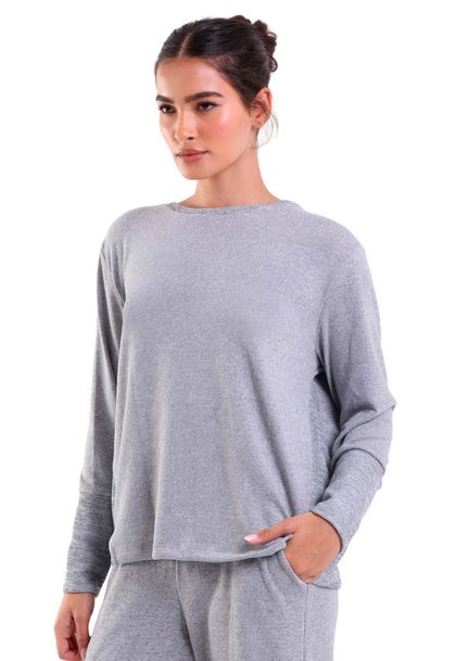 Blusa Manga Longa New com Recortes Tricot