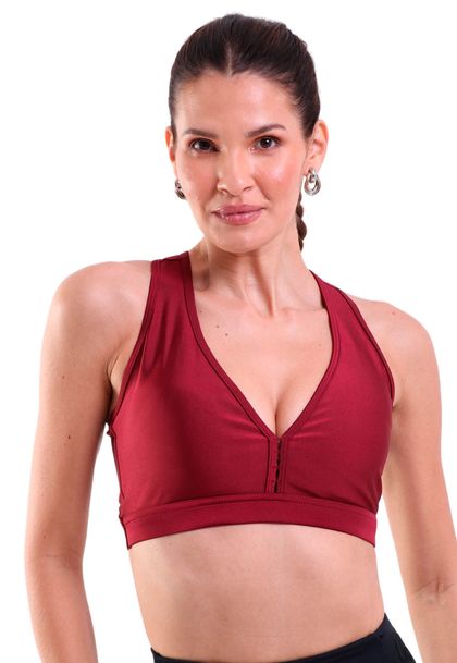 Top Fitness Nadador Compress Sport Decote V Trilobal