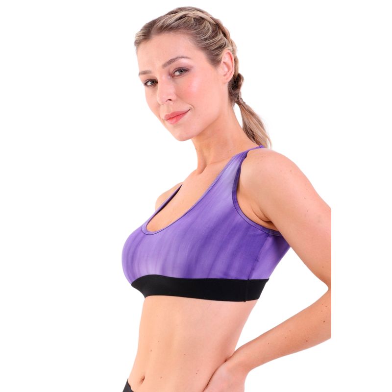Top Fitness Bojo Removível Alta Compressão Malibu Tie Dye