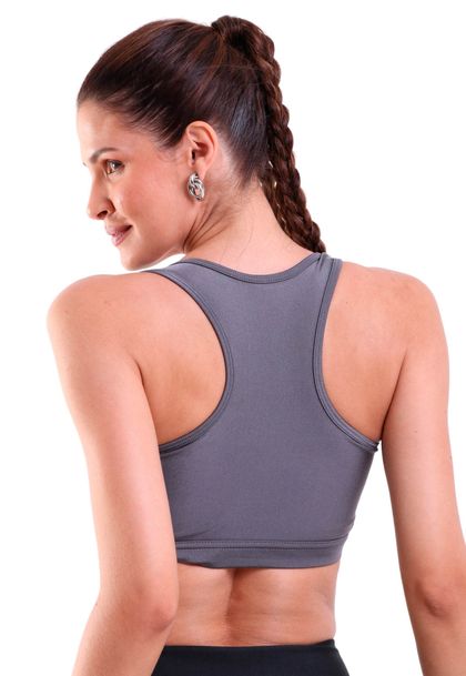 Top Fitness Nadador Compress Sport Decote V Trilobal