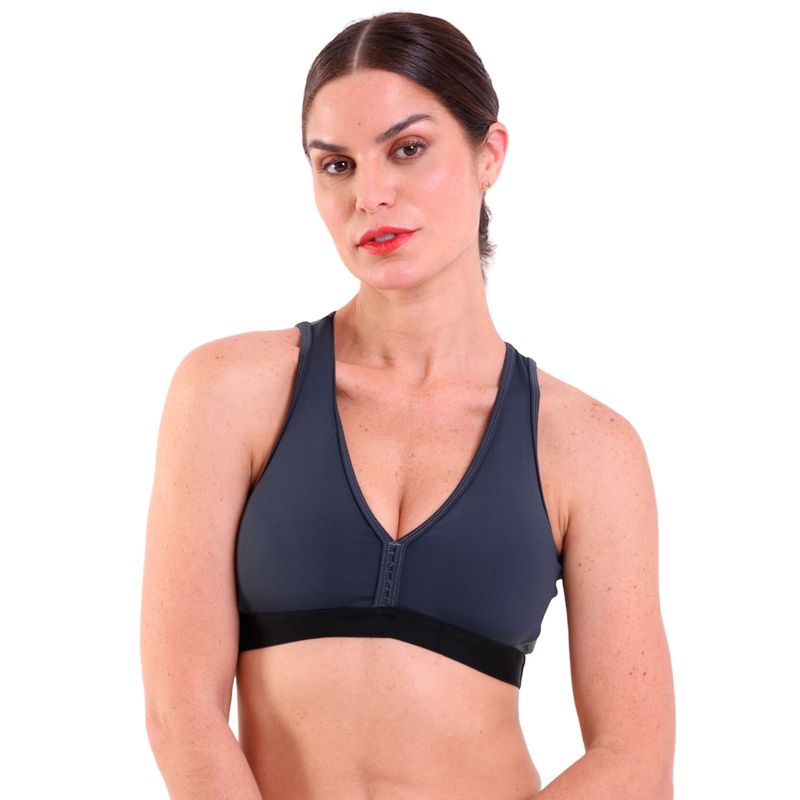 Top Fitness Bojo Decote V Vazado  De Alta Compressão