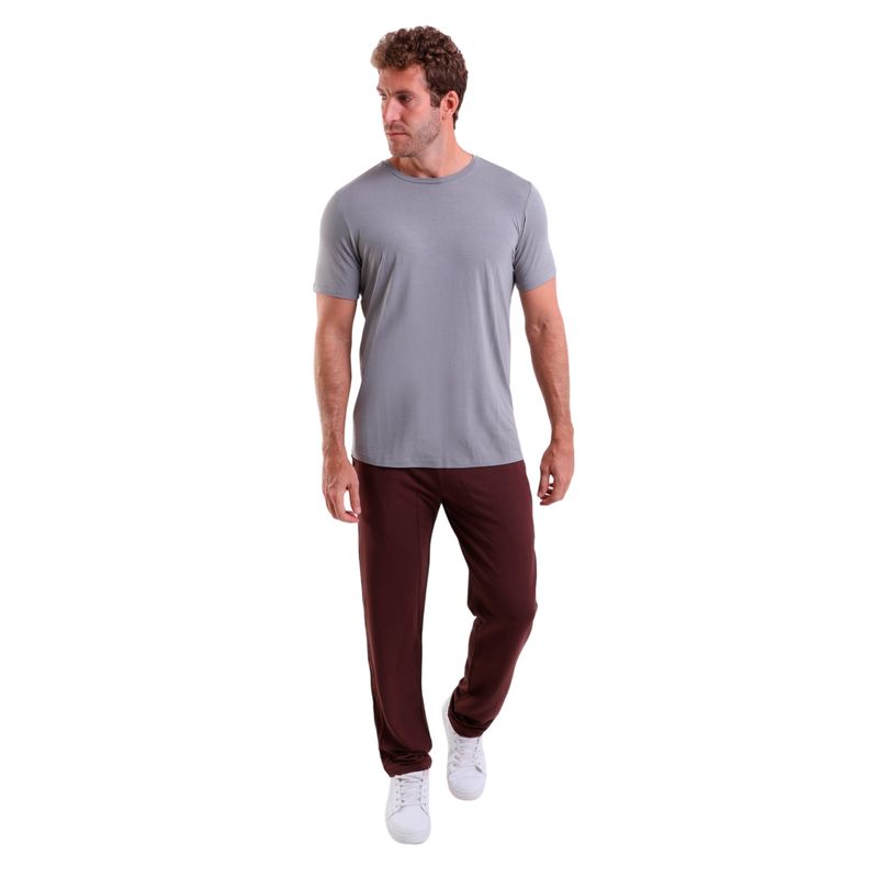 Calça Masculina De Viscose Com Bolsos Laterais