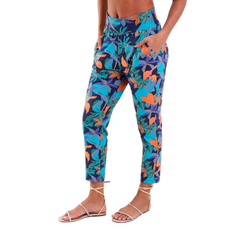 Calça Feminina Fluxy Cós Largo com Bolsos Bioma