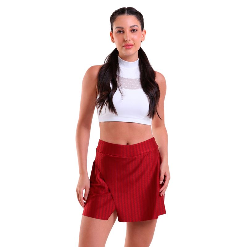 Short Saia Fitness Ikat Corte À Fio