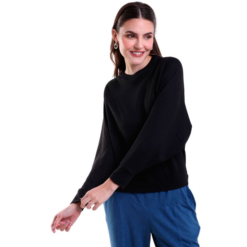 Blusa Manga Longa Tricot Raglan New