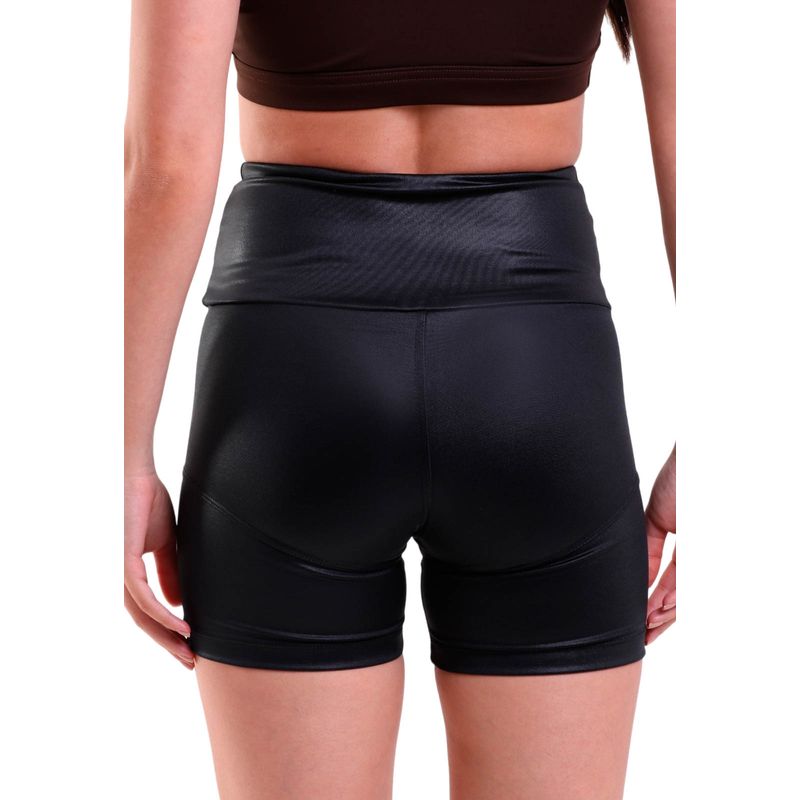 Short Fitness Cós Largo Cirrê Preto
