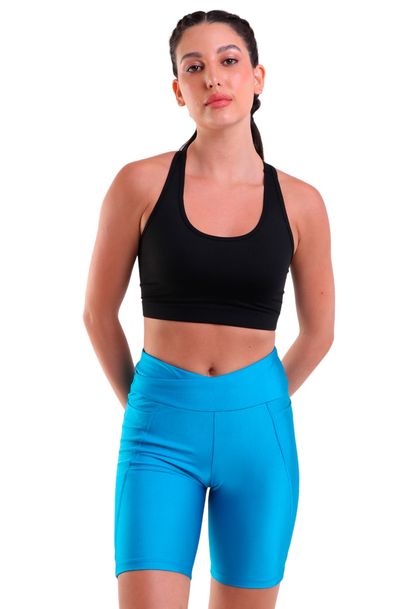 Bermuda Fitness Feminina Cós Transpassado Trilobal