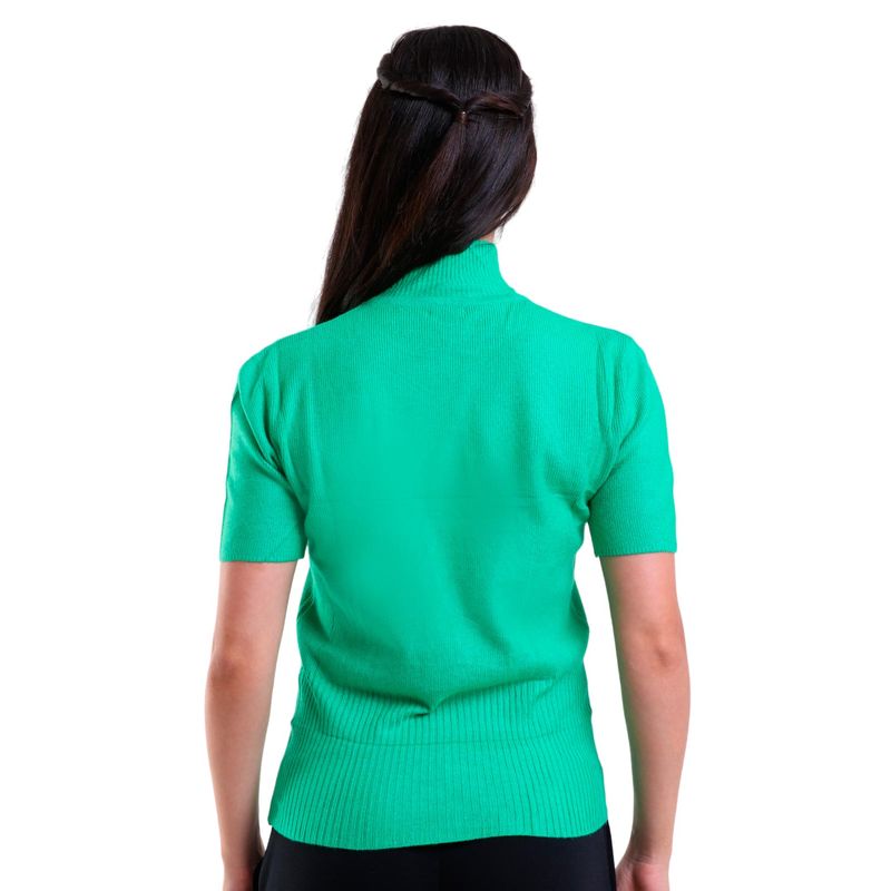 Blusa Feminina Cacharrel Manga Curta com Barra Canelada