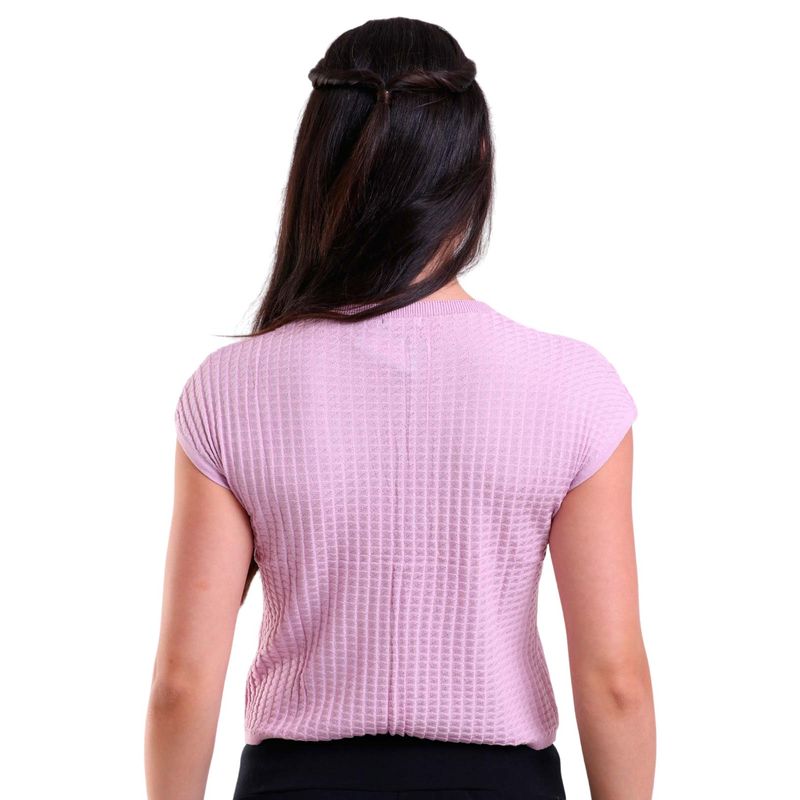 Cropped Feminino Sem Manga Texturizado