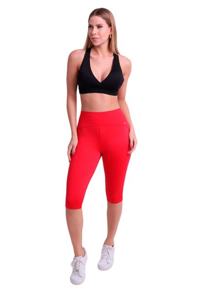 Calça Fitness High Performance Corsário com Cós em Arco