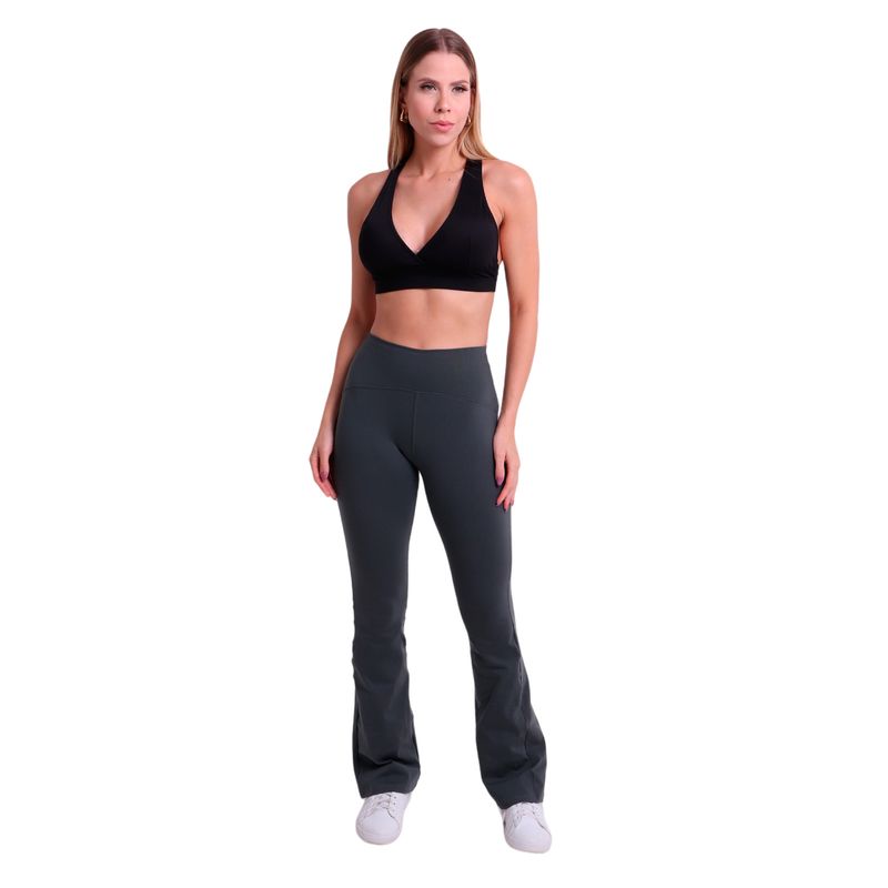 Calça Fitness Flare com Cós em Arco Supplex