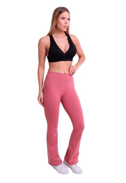 Calça Fitness Flare com Cós em Arco Supplex