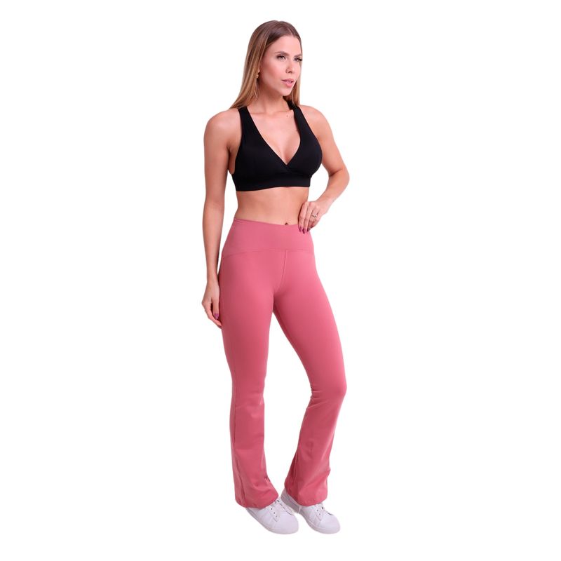 Calça Fitness Flare com Cós em Arco Supplex