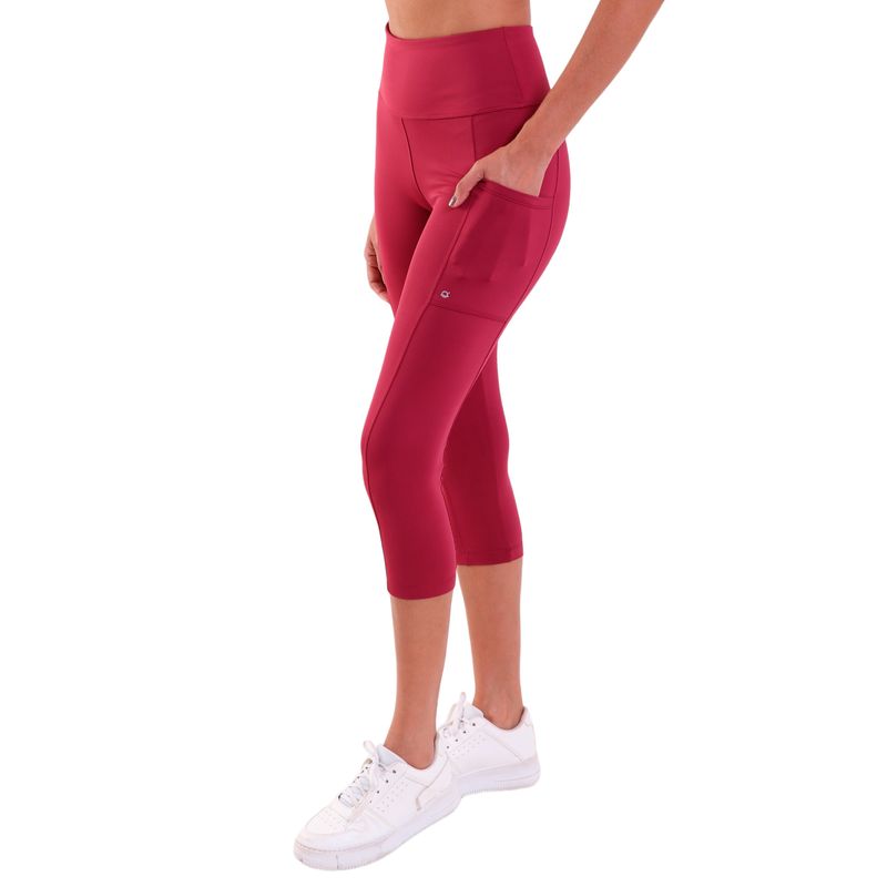 Calça Legging Feminina Capri com Recortes e Bolsos Compress