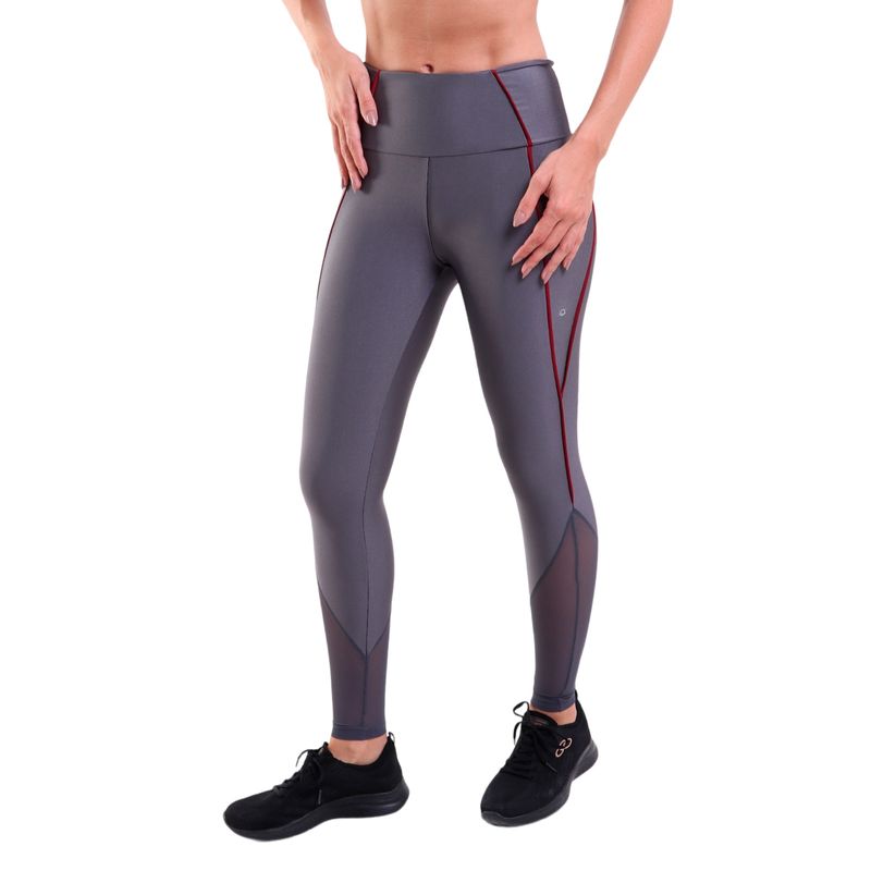 Calça Fitness Legging Cós Largo Trilobal
