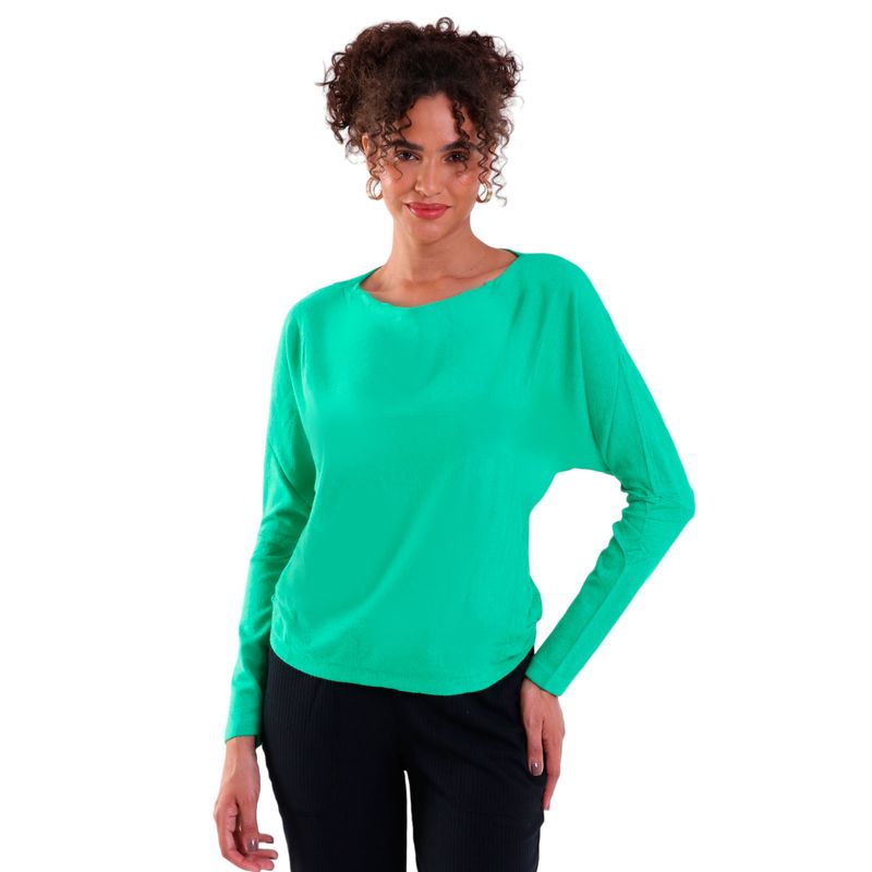 Blusa Feminina Manga Longa Gola Careca Tamanho Universal