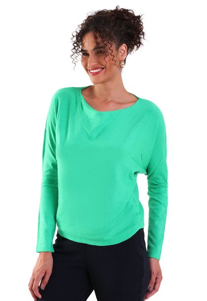 Blusa Feminina Manga Longa Gola Careca Tamanho Universal
